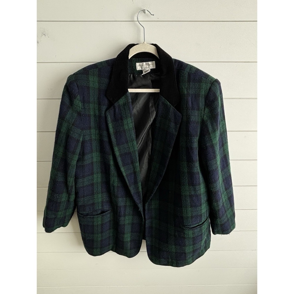 Green & Navy Blazer Vintage Kim Rodgers 18W